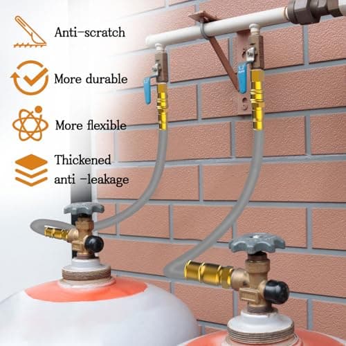 3/4 Natural Gas Hose For Generator 56FT, 3/4" ID Natural Gas Quick Connect Hose, Patio Heater, Grill Griddle, And Outdoor Ng/Lp Propane Appliance