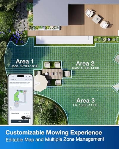 ECOVACS Goat O1000 RTK Robot Lawn Mower, 1/4 Acres Lawn Perimeter Wire Free RTK&Vision Robotic Lawnmower, Automated Mapping, APP Control, 3D Obstacle Avoidance, Zero-Edge Cutting