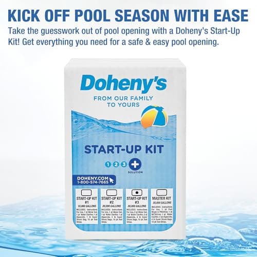 Doheny's Ultimate Pool Opening Start-Up Kit | Includes Metal Out, Spring Control, Clarifier & Super Shock | Prevents Stains, Rust & Scale | Free Test Strips | Pro-Grade Pool Chemicals