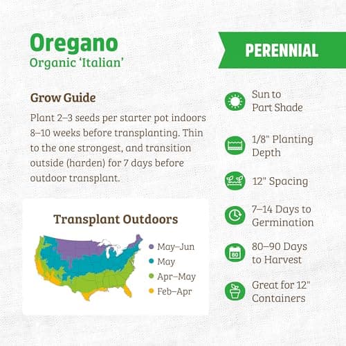 Back to the Roots - 100% Organic Seed Packet - Oregano 'Italian' 70mg