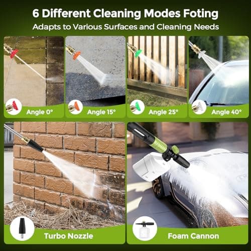 Pressure Washer, 4000PSI 2.8 GPM Power Washer with 35FT Power Cord and 26FT Hose, Electric Pressure Washer with 5 Nozzles & 500ml Foam Cannon, Cleaning for Cars, Home, Driveways, Yards, Pools