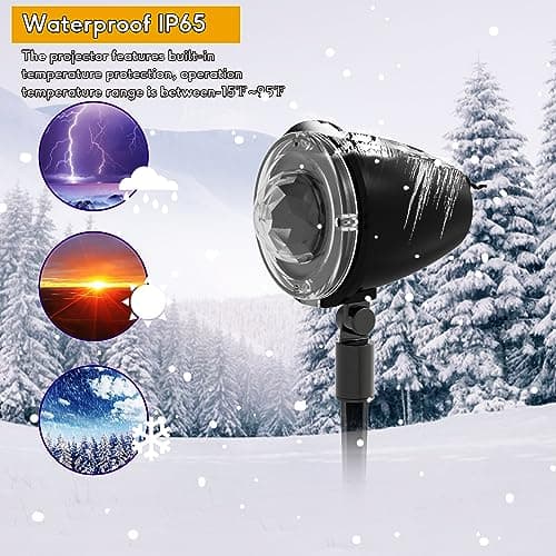 Christmas Lights Projector Outdoor,Holiday Lights Projector,Water Wave Aurora Holiday Spotlight with Remote,Waterproof LED Landscape Light for Wedding Garden Landscape Wall Tree Decoration