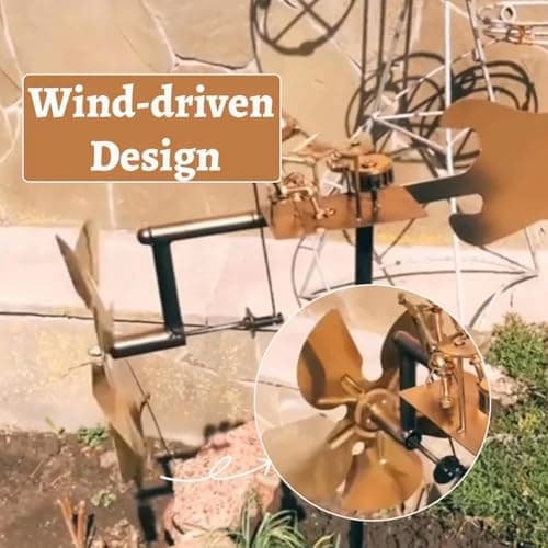 Metal Drummer Windmill Garden Decor, Percussionist Music Figurine, Wind-Powered Art Sculpture for Yard, Patio