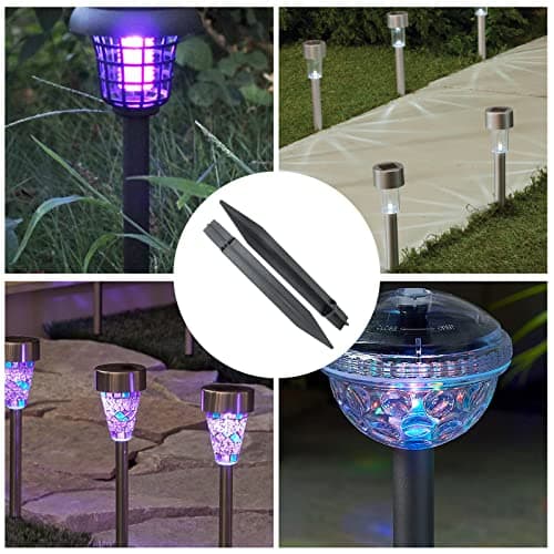 8PCS Torch Stake 8.25 Inch Pathway Light Stake Plastic Path Light Replacement ABS Plastic Stake Solar Stake for Garden,Pathway Lamps(Head Mounting Dia 0.83Inch)