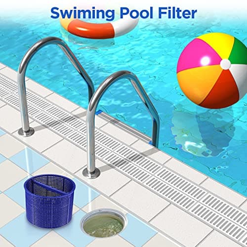 Tooetoy Pool Skimmer Basket Compatible with Hayward Automatic Skimmers SPX1082CA & Aladdin B-152, Fit Models SP1082 SP1083 SP1084 1085 1086 SP1075 1075T, 7"-Remove Leaves and Debris,No Weighted