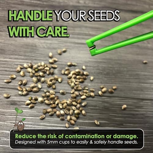 3PCS Cannakan HUGGERS Cupped Seed Tweezers Featuring a Dibber End for Planting Seeds.