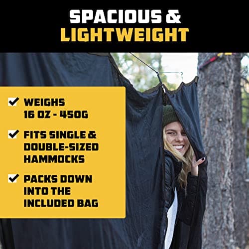 Wise Owl Outfitters Hammock Bug Net - The SnugNet Mosquito Net for Hammocks - Premium Quality, Waterproof, Mesh Hammock Netting w/Double-Sided Zipper - Essential Camping Gear