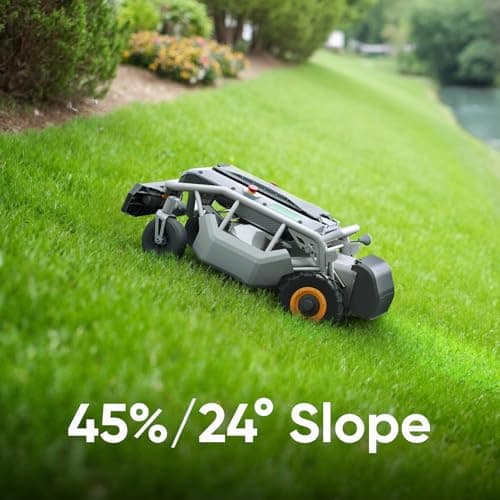 Remote Control Lawn Mower S1 2WD 56V18Ah, Robot Lawn Mower Multi-Functions with 1.8-4.6 Inch Cutting Height 21 Inch Real Blade, Robotic Lawn Mower for 45% Slope(24°) with Mowing 1.12 Acres