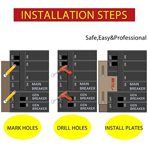 Generator Interlock Kit Compatible with Square D for Homeline Meter Main 150 or 200 amp Breaker,for Safe Usage of Portable Power During Outage,SD-200SA