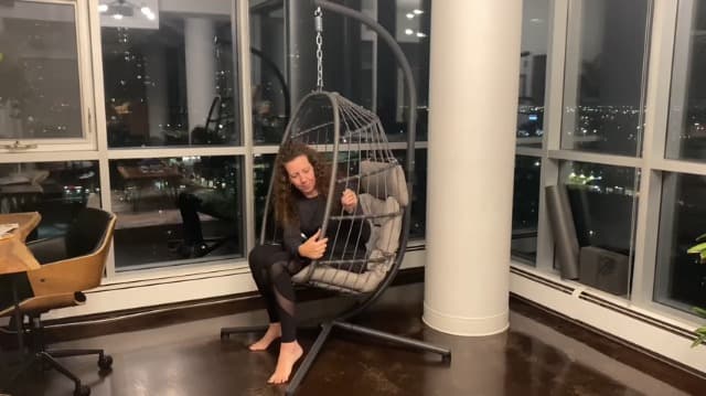 YITAHOME Hanging Egg Swing Chair with Stand Egg Chair Wicker Indoor Outdoor Hammock Egg Chair with Cushions 330lbs for Patio, Bedroom, Garden and Balcony, Dark Gray(Stand Included)