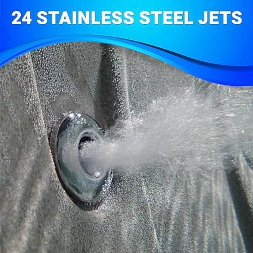 Inland 6 Person Indoor Outdoor Hot Tub, Plug & Play Spa, 24 Jets, LED Lighting System, Insulated Spa Cover, Made in USA, Aqualife by Strong Spas