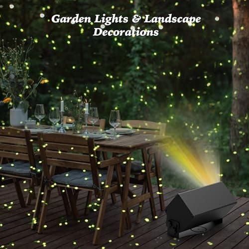 AIRIVO Outdoor Laser Lights Projector, 5 Color Motion Firefly Star Shower Laser Lights, Moving RGB Christmas Projector Light Waterproof with Remote Control for Home, Garden, Patio, GY-01A