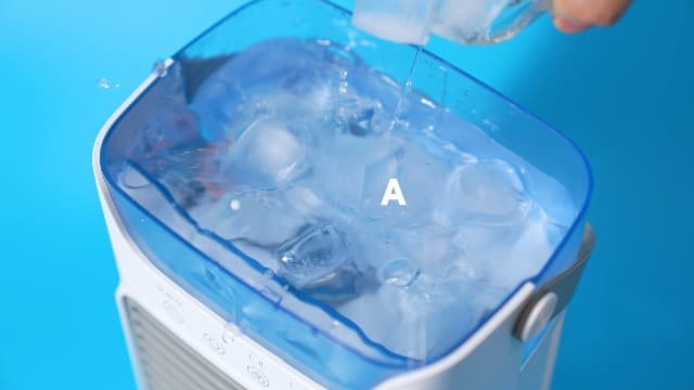 Portable Air Conditioners, 3 Wind Speeds & 7 LED Lights Evaporative Personal Air Cooler, 4 in 1 Portable AC with 650 mL Large Water Tank, Mini Air Conditioner for Bedroom/Car/Home/Camping/Room