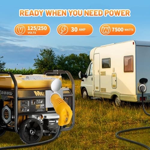 MECMO NEMA L14-30P to TT-30R 30 Amp RV Generator Adapter, 4 Prong Locking 120/240V L14-30P Generator Plug to TT-30R 30A RV Outlet, Transfer Switch Ready Portable Generator Power Adaptor w/ ETL Listed