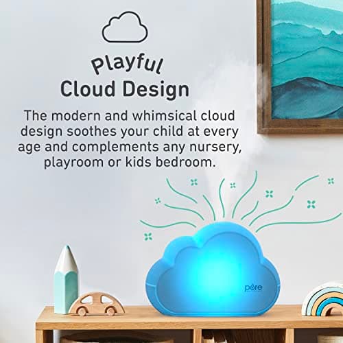 Pure Enrichment PureBaby Cloud Ultrasonic Cool Mist Humidifier - Quiet Variable Mist for up to 24 Hrs, Color Night Light, BPA-Free, Ideal for Baby