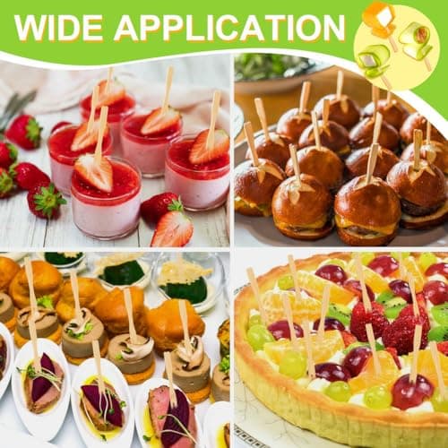 700 Pcs Bamboo Appetizer Forks, PEOUWNES Mini Toothpicks for Appetizers, 3.5 Inch Picks Bamboo Forks, Wooden Forks Food Picks for Cocktail Parties, Party, Fruits, Charcuterie Accessories