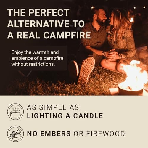 Radiate 2 Pack XL 8" Portable Campfire As Seen On Shark Tank - Up to 5 Hours of Burn Time, Reusable Travel Fire Pit for Camping, Patios and Beach Days - Great Alternative to a Real Fire - Made in USA