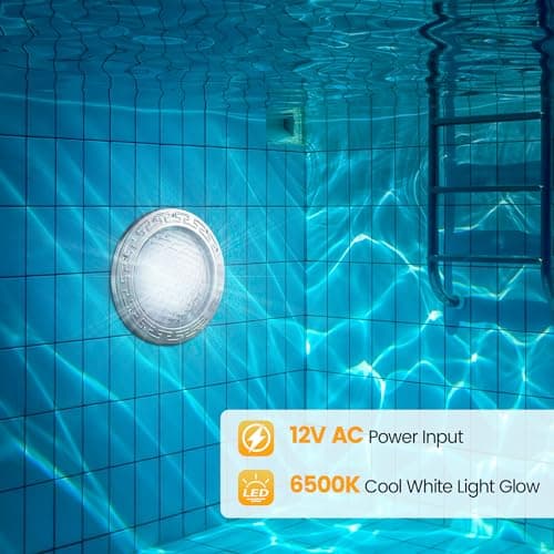 SURAIELEC 12V AC Pool Lights for Inground Pool, 10 inch Underwater Pool Light Replacement, 35W LED, 3000LM, 6000K Cool White, Swimming Pool Light for Pentair Wet Niches, 50FT Cord
