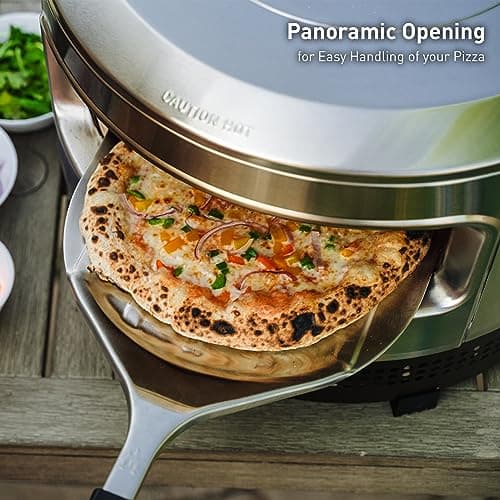 Solo Stove Pi Prime - Gas Pizza Oven with Cordierite Stone Cooking Surface - Demi-Dome Design - Wide-Mouthed Opening - Stainless Steel