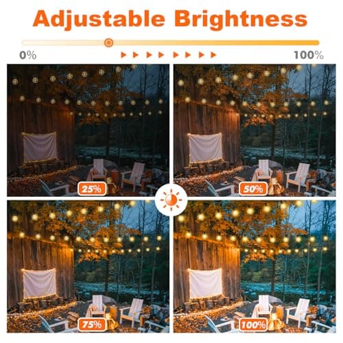 100FT LED Outdoor String Lights with 3 Color Lights, Dimmable String Lights for Outside with Remote, G40 Globe Waterproof Patio Lights with 50+2 Shatterproof Bulbs for Party Backyard BBQ House Camping
