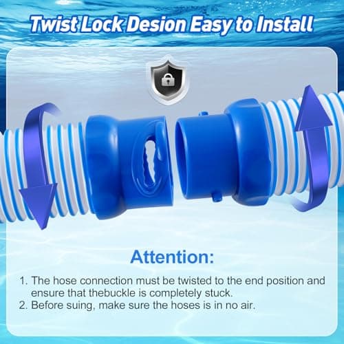 R0527700 Pool Cleaner Vacuum Hose for Zodiac MX6 MX8 Replacement Parts, Twist Lock Pool Vacuum Hose 39inch Suitable for Cleaning Swimming Pool （5 packs）