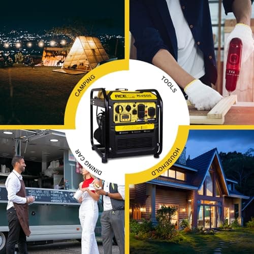 Aceup Energy 4500 Watt Inverter Generator 223CC, Gas Powered Generator for Camping, Home Use, RV-Ready EPA Compliant