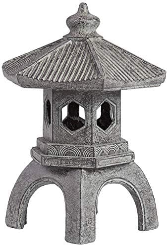 John Timberland Pagoda Statue Sculpture Asian Japanese Garden Decor Indoor Outdoor Front Porch Patio Yard Outside Home Balcony House Exterior Lawn Gray Old Faux Stone Finish Resin 16 1/2" Tall