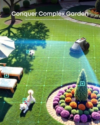 eufy Robot Lawn Mower E15, No Wire, No RTK, No Signal Issue, Hands-Free Auto Mapping, Precise Obstacle Avoiding, Reliable Lawn Maintenance, Worry-Free Experience