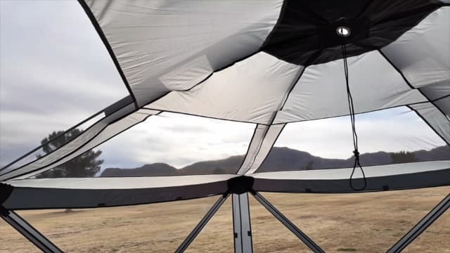 COBIZI Pop Up Gazebo Screen Tent Screen House for Camping, 8FTx8FT Screen Room with Sidewalls and Mosquito Netting, Hub Tent Instant Screened Canopy with Carrying Bag and Ground Stakes, Brown