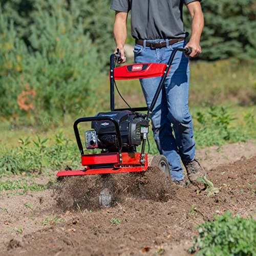 Toro Full Size Front Tine Tiller, 163cc Briggs & Stratton 4-Cycle Engine, Adjustable Tilling Width Up to 21", Variable Wheel Settings, Model Number: 58602
