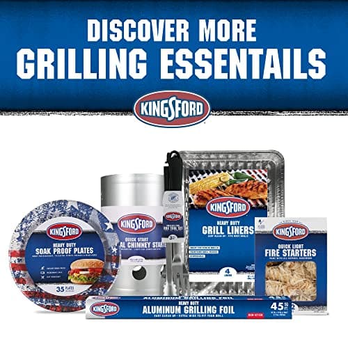 Kingsford Disposable Drip Bucket Liners, 10 Count | Aluminum Drip Bucket Liners, Disposable Bucket Liners for BBQ and Grill Grease Bucket Liners for Grilling | Easy Cleanup from Kingsford Grilling