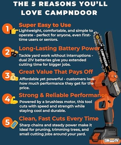 Mini Chainsaw Cordless 6 Inch - 2x2000mAh Mini Chain Saw Battery Powered - Self Oiling Handheld Electric Chainsaw - Small Hand Saw for Wood Cutting, Tree Clearance and Pruning