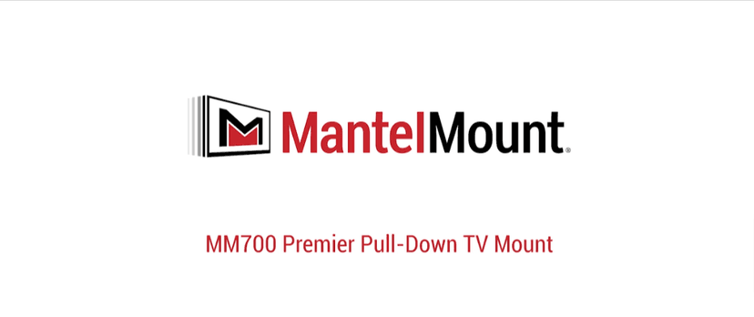 MantelMount MM700 Premier Fireplace TV Mount Pull Down Bracket for 50"-90" & 25-115 lb Televisions Above Mantel with Sound Bar Attachment, Paintable Covers & Safety Pull Down Handles