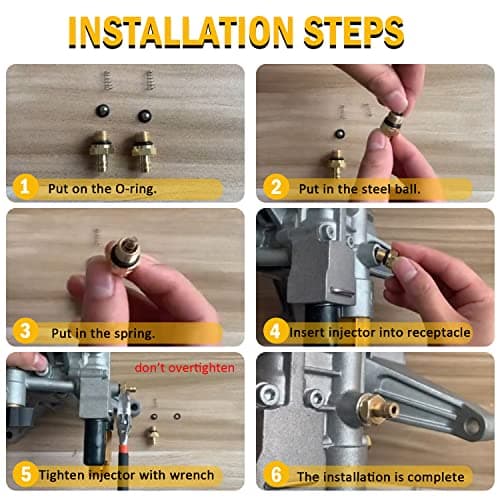 Pressure Washer Chemical Soap Injector Kit for Briggs and Stratton, Homelite, Ryobi and Husky Replaces 190593GS 190635GS and 203640GS (2 Set)