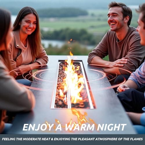 Propane Fire Pit Table,Out Door Fire Pits & Fireplaces,Gas Fire Pit with Lid and Lava Rock.Square Black Fire Pit Table on Patio Deck & Garden Backyard. (Raven‌ Black, 43-inch)