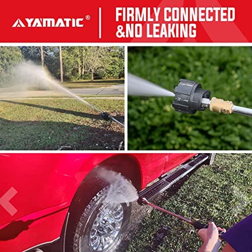YAMATIC Pressure Washer Nozzle, 6-in-1 Quick Changeover & Easy Adjustable, Power Washer Tips with 1/4 inch Quick Connect, Max 4000PSI & 4.0GPM