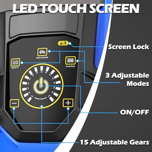 Pressure Washer, 5000PSI 3.2GPM Adjustable Touch Screen with 55FT Total Length Power Washer Electric Powered 4 Nozzles for Driveways Furniture or Cars 2000W