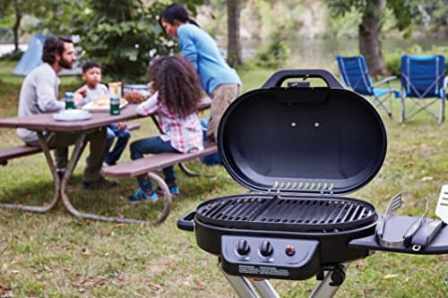 Coleman RoadTrip 225: Portable Propane Grill, Gas Grill with Push-Button Start, Foldable Legs & Wheels, Side Table, and 11k BTUs