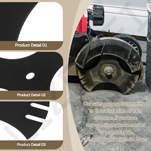 3 Pcs Universal 9" x 9" (1/2 inch Hole) Edger Blade, 3-Side Edger Star Blade for Craftsman Walk Behind Edger, Mclane 2059, Also for Power Trim Edgers Tru-Cut Edgers King Lawn Edgers
