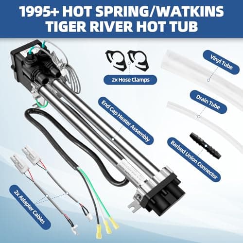 Hot Tub Heater 26-C3160-2S Replace 1995+ Hot Spring Spa Heater Watkins Tiger River No Fault Bathtub Heater 73791 C3160-2 C3564-2 73039 Hot Tub Parts 1kW/4kW 120V/240V 8.3A/16.6A