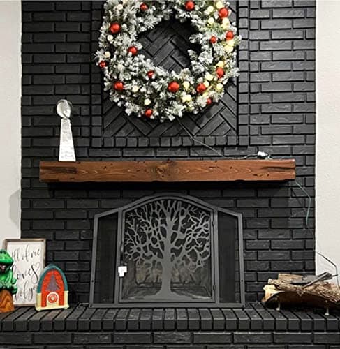 Fireplace Mantel, Distressed, Rustic, Floating Shelf, Modern, Real Wood. (48Lx6Hx8D, Provincial)