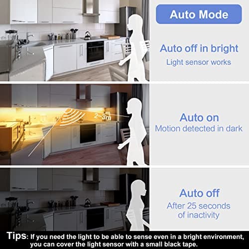 WOBANE Rechargeable Motion Sensor Strip Light, LED Closet Lights,Upgraded Battery Operated LED Strip Light for Wardrobe,Stair,Pantry,Cupboard,Bed,Locker,2700K Warmwhite,6.56ft,2 Pack