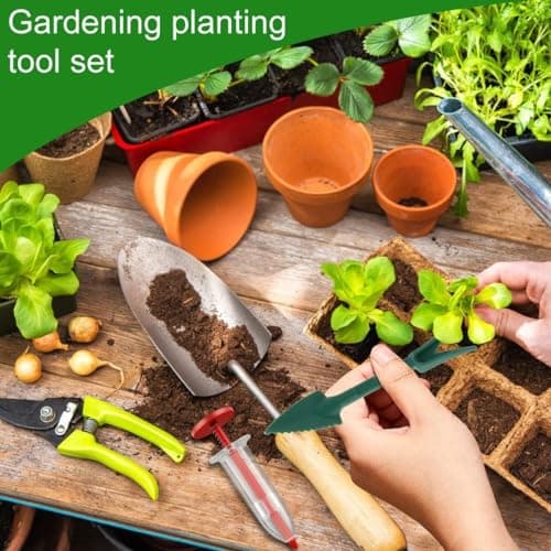 10 PCS Mini Seed Spreader, 2025 New Mini Sowing Seed Dispenser, Seed Planter Tool, Manual Seedlings Dibber and Widger Set, Small Seed Spreader with Seedlings Dibber Widger for Spreaders