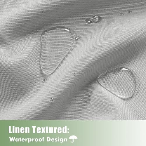 HolidayIdeas Outdoor Curtains for Patio Waterproof, 6 Panels - 54x84 Inches - Weatherproof Privacy Outsides Curtains for Cabana Porch Pergola, Sunlight & UV Blocking (Silver, Grommet Top)