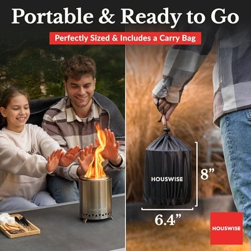 Smokeless Tabletop Fire Pit Outdoor - 8 Inch Mini Fire Pit, Wood Pellet Table Top Firepit, Portable Table Top Pit for Outside Patio, Small Pits Patio Heater Stove, Tabletop Firepit