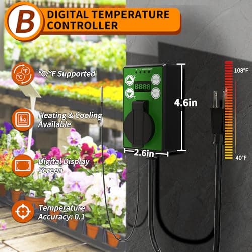 Buyplus Outdoor Heaters for Patio, 1500W Portable Space Heater with 3S Fast Heating, Overheat Protection, Electric Space Heater for Outdoor Indoor Use, Garage, Office, Bedroom, Greenhouse, Patio