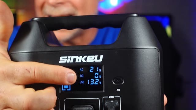SinKeu Portable Power Station 122.8Wh, LiFePO4 Battery Solar Generator for Home Use, 150W Power Bank with AC Outlet for Camping, RV, Emergency Backup