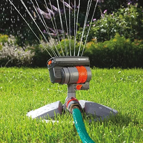 Gardena (84-BZMX) Up to 2300 Sq Ft, ZoomMaxx Adjustable Oscillating Sprinkler on Weighted Base for Watering of Lawn, Yard and Garden. Includes Gardena Quick Connector System to Connect to Hose.