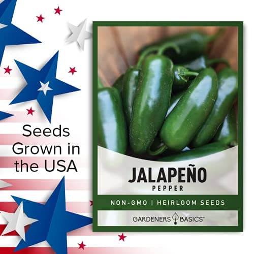 Gardeners Basics, Jalapeno Pepper Seeds for Planting Heirloom Non-GMO Jalapeno Peppers Plant Seeds for Home Garden Vegetables Makes a Great Gift for Gardeners