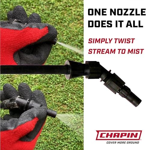 Chapin 60114 Made in USA 4-Gallon Backpack Sprayer with 3-Stage Filtration System Pump Pressured Sprayer, for Spraying Plants, Garden Watering, Lawns, Weeds and Pests, Translucent White